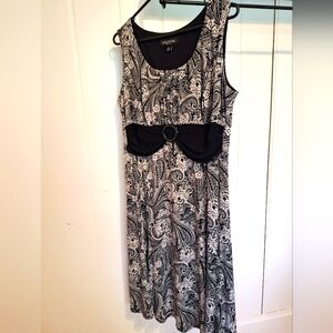 Perceptions Black and White Sheath Dress for Wedding Guest Size 16p